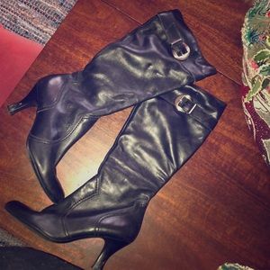Gianni Bini Black Leather Boots
